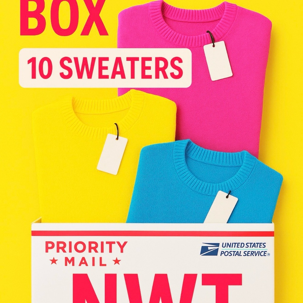 Women’s Reseller Sweater Box- 10 Nwts